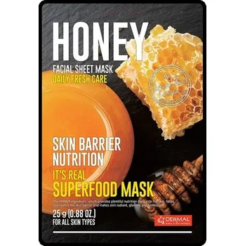 Pleťová maska DERMAL Its Real Superfood Mask pleťová maska Honey (Med) 25 g