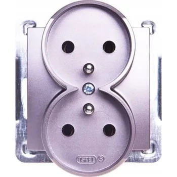 Elektrická zásuvka OSPEL IMPRESJA dvojitá zásuvka GP-2YRZ/m/23 TITAN