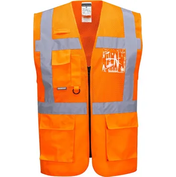pracovní vesta PORTWEST Vesta Madrid Executive síťovaná C496, reflexní POR-C496ORR6XL Oranžová 6XL