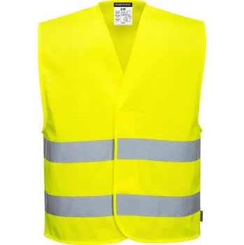 pracovní vesta PORTWEST Vesta C374 MeshAir Hi-Vis Two Band, reflexní POR-C374YERXX/3X Žlutá 2XL-3XL
