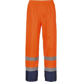 Pláštěnka PORTWEST Kalhoty Hi-Vis Classic Contrast H444, do pasu, do deště, reflexní POR-H444ONRXXL 2XL Oranžová/navy
