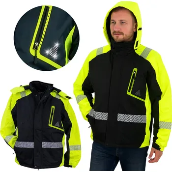 Bunda Specto reflexní Zateplená Zimní černo-žlutá BOZP velikost XXL