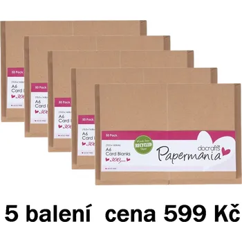 Obálka WEST DESIGN PRODUCTS LIMITED West Design A6 přání a obálky 250 ks (300 g/m2) kraft