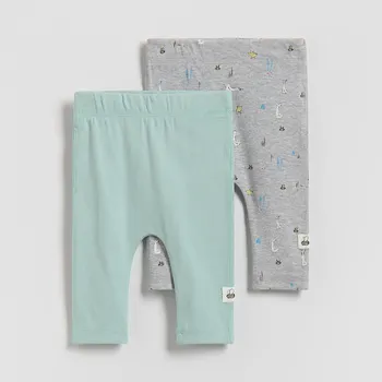 Dětská móda Reserved - Žebrované legíny 2 ks - zelená - 372HV-77X - 372HV-77X-68