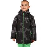 Chlapecká lyžařská bunda KILPI ATENI 164 Černá, Tmavě šedá, Bílá
