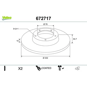 Brzdový kotouč Brzdový kotouč VALEO 672717