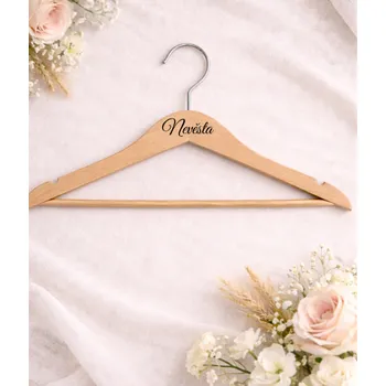 Svatební dekorace Personalizované hnědé svatební ramínko