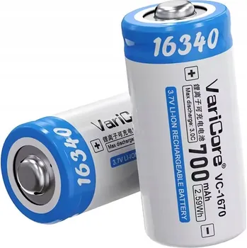 Akumulátor baterie VariCore VC-1670 Plus 16340 Li-ion 3.7 V 700 mAh 2ks