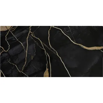 Fototapeta DEKORATIVNÍ PANEL SAMOLEPICÍ PVC ČERNO ZLATÝ MARMOR V ROLI 280x60cm