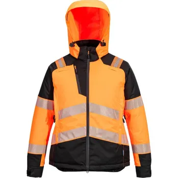 pracovní bunda PORTWEST Bunda T162 PW3 Hi-Vis, reflexní, dámská, zimní POR-T162OBRS S Oranžová/černá