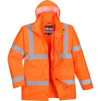 pracovní bunda PORTWEST Bunda Traffic S468 4v1 Hi-Vis, nepromokavá, zateplená, reflexní POR-S468ORR5XL Oranžová 5XL