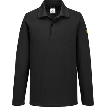 Pánské tričko PORTWEST Polokošile AS23 Anti-Static ESD Polo, krátký rukáv POR-AS23BKRM M Černá