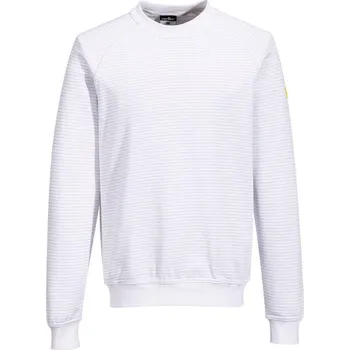 pracovní mikina PORTWEST Mikina ESD AS24, antistatická POR-AS24WHRXXL 2XL Bílá