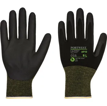 Pracovní rukavice PORTWEST Rukavice AP10-NPR15 Bamboo Eco Glove, bambusové POR-AP10K8RM M Černá