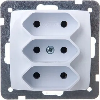 Elektrická zásuvka Ospel Elektrická Zásuvka zásuvka bílá