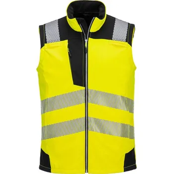 pracovní vesta PORTWEST Vesta PW325, Hi-Vis softshelová, reflexní POR-PW325YBRXXXL 3XL Žlutá/černá