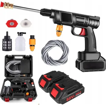 Vysokotlaký čistič AKUMULÁTOROVÁ TLAKOVÁ MYČKA S SADOU NA MYTÍ OKEN 3500W 200 BAR + 2 AKU