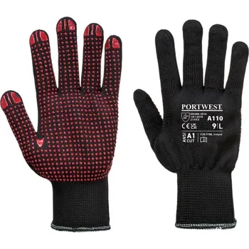 Pracovní oblečení PORTWEST Rukavice Polka Dot A110 POR-A110BKRXL XL Černá