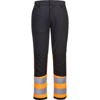 Pánské kalhoty PORTWEST Kalhoty WX2 CD888 Eco Hi-Vis třídy 1 do pasu, výstražné POR-CD888OBR28 28 Oranžová/černá
