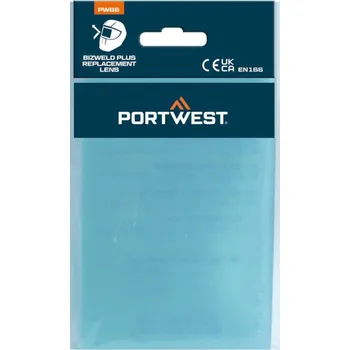 Pracovní přilba PORTWEST Náhradní skla BizWeld Plus PW66 pro přilbu BizWeld Plus, 5ks - cena za 5 ks POR-PW66CLR Čirá