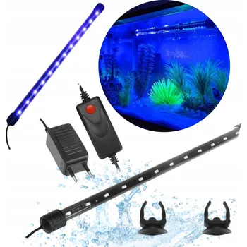 Dekorace do akvária LED Zářivka do Akvária Modré Světlo Vodotěsná s Držákem 20cm