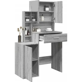 Toaletní stolek Toaletní stolek se skříňkou šedý sonoma 80 x 35 x 132 cm - 8721102816611