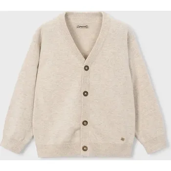 Dívčí svetr Dětský bavlněný kardigan Mayoral 3381.5A.Mini.PPY2 béžová 08X, vel. 116
