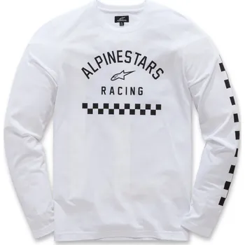 Pánská mikina Alpinestars Pánské bílé polo RUNNER KNIT Alpinestars dlouhé 1018-42014 20 - S