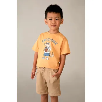 Chlapecké kraťasy Dětské šortky s přídavkem lnu Mayoral 3202.5C.Mini.PPY2 hnědá 88X, vel. 104