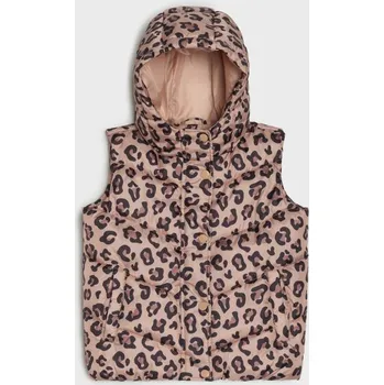 Dívčí oblečení Sinsay - Prošívaná vesta s kapucí - béžová - 371GT-08X - 371GT-08X-134