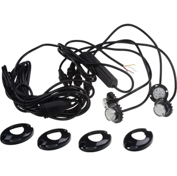 Maják 4x PROFI výstražné LED světlo vnější modré, 12-24V, ECE R10