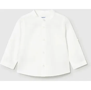 Chlapecká košile Dětská lněná košile Mayoral 1116.3B.Baby.PPY2 bílá 00X, vel. 92