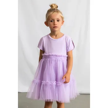 Dívčí šaty Dívčí šaty Mayoral 3915.6B.Mini.PPY2 fialová 40X, vel. 98