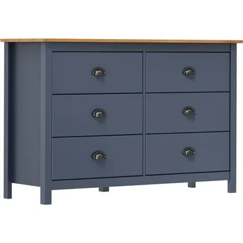 Příborník do zásuvky Příborník Hill šedý 125 x 40 x 80 cm masivní borové dřevo - 8719883910512