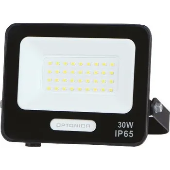 Optonica LED SMD reflektor 30W Černá Body IP65 s 15 cm kabel, Teplá bílá