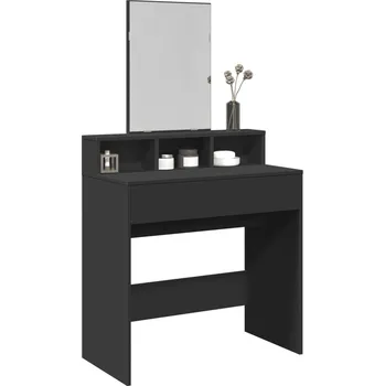 Toaletní stolek Toaletní stolek se zrcadlem černý 80 x 41 x 144,5 cm - 8721102815942