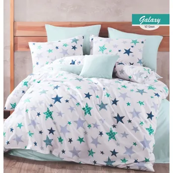 Povlečení Bavlněné povlečení Galaxy modré 70x90, 140x200 cm