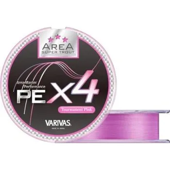Varivas Šňůra Super Trout Area PE X4 Tournament Pink 75m - 0,090mm 3,18kg
