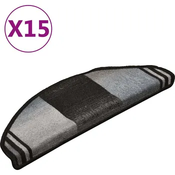 Nášlap na schod Samolepící nášlapy na schody 15 ks černo-šedé 65 x 21 x 4 cm - 8720286046364