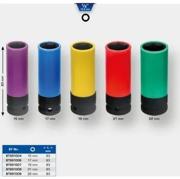 Brilliant Tools BT691006 Silový nástrčný ořech na hliníkové ráfky, 17 mm