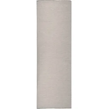 Koberec Venkovní hladce tkaný koberec 80x250 cm taupe - 8720286874592