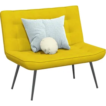 Pohovka Lavice žlutá 110x74x84 cm samet - 8721102928390