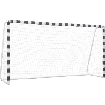 Fotbalová branka Fotbalová branka 300 x 160 x 90 cm kovová černá a bílá - 8719883685144