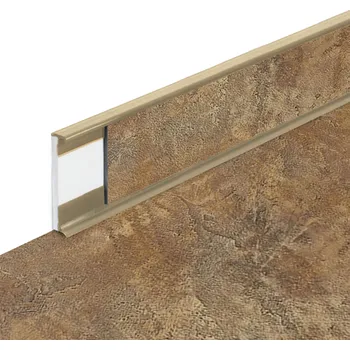 soklová lišta PVC vinylová soklová podlahová lišta Fortelock Business Forsen rusty steel C018 beige - 200 x 5,8 x 1,2 cm