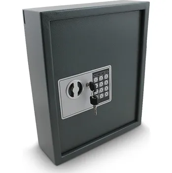 Skříňka na klíč Sejf na klíče s elektronickým zámkem Grafitová nástěnná schránka na PIN M11391