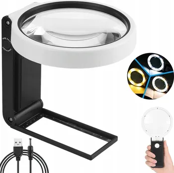 Lupa Lupa s 10x/25x zvětšením a 32 LED světly pro čtení