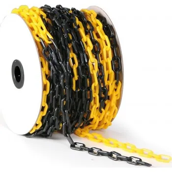 Řetěz Černo-žlutý plastový vymezovací řetěz - 0,6 x 100 cm