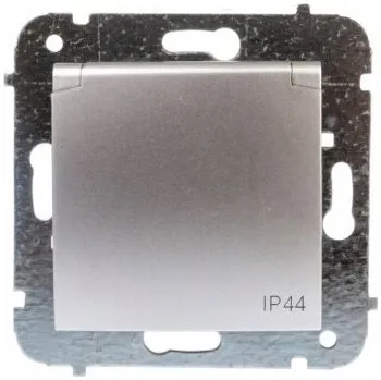 Elektrická zásuvka Elektrická Zásuvka nástěnná Elektro-Plast Nasielsk stříbrná