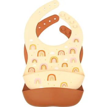 A Little Lovely Company - set dvou silikonových bryndáků - duha