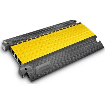 kabelová chránička Černo-žlutý plastový kabelový most s víkem DEFENDER 3 - 105 x 60,5 x 7,3 cm